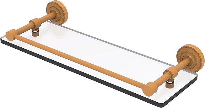 Allied Brass Dottingham Collection Single Glass Shelf with Gallery Rail