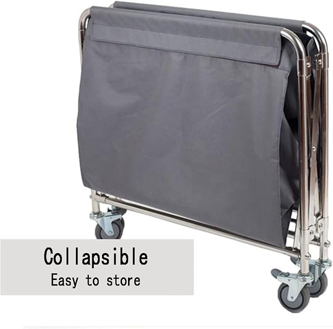 Collapsible Laundry Cart with Wheels Industrial 12 Bushel (400l) Commercial Laundry Hamper Large Heavy Duty Rolling Laundry Basket Waterproof Laundry Trucks for Home Organizer Storage