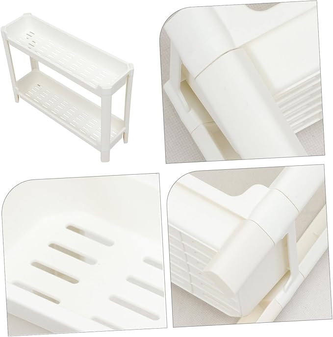 Vaguelly Multi-Layer Plastic Storage Rack Thick Bathroom Shelf for Corner Spaces Sturdy Floor Organizer for Bedroom and Bathroom Versatile Storage Solution