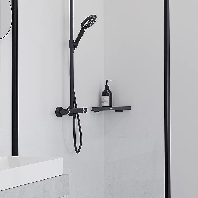 hansgrohe AddStoris Corner Basket in Matte Black 1-inch Accessories in Matte Black, 41741670