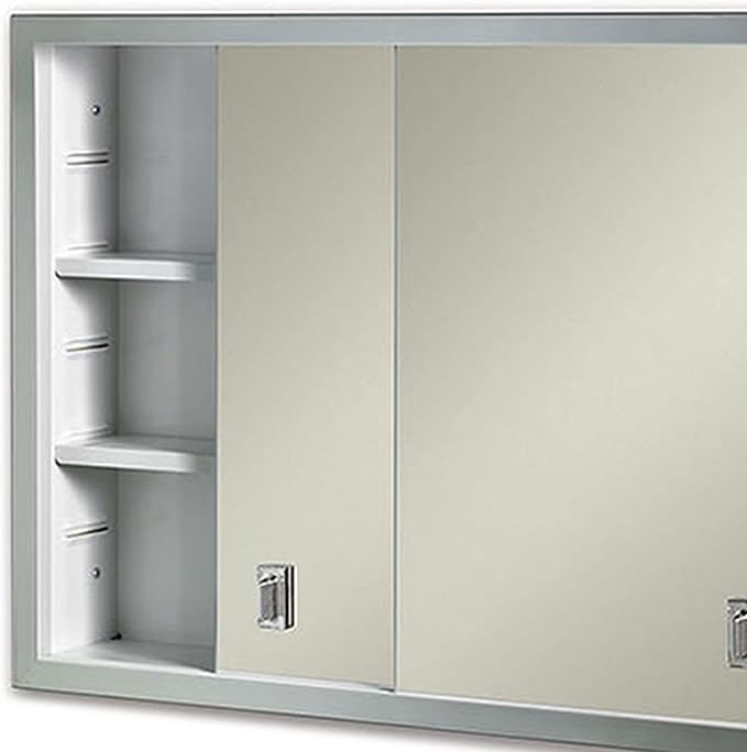 Jensen B703850 Contempora 2-Door Medicine Cabinet, 24-Inch by 19-Inch, Stainless Steel