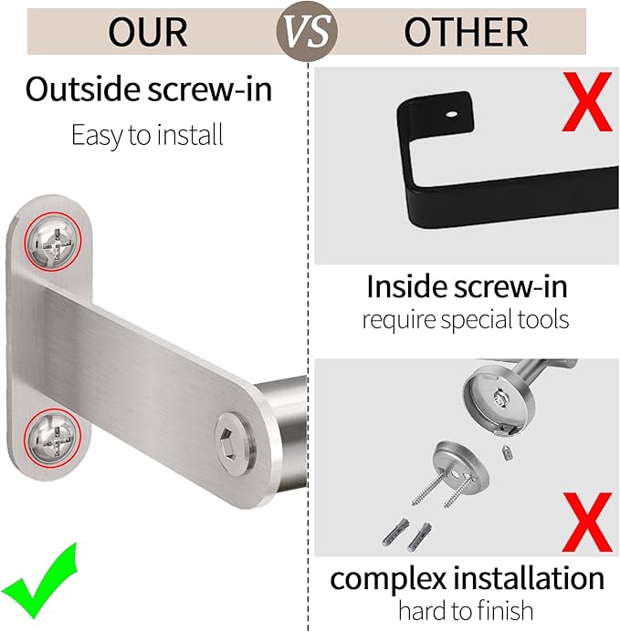 JUYSON 30 Inch Bathroom Towel Bar, Towel Racks for Bathroom Wall Mounted, Stainless Steel Heavy Duty Modern Single Towel Bar Holder Towel Rod Wall Mounted(Single Bar-Brushed Nickel, 30 in)