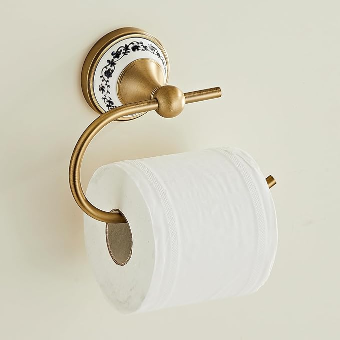 Wall Mounted Bathroom Kitchen Antique Toilet Paper Holder, Open Arm Towel Holder, Tissue Holder, Bathroom Kitchen Tissue Roll Holder YIGUANXIN