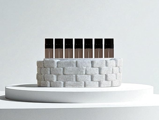 BrickBlock Perfume Sample Organizer ?€? Stone?€?Brick Texture & Vial Display Stand ?€? Modular Brick?€?Tray for Scent?€?Bottle 2ml and 8?€?ml Vials, Vanity or Dashboard (8ML Scent Bird/Subscription Size)