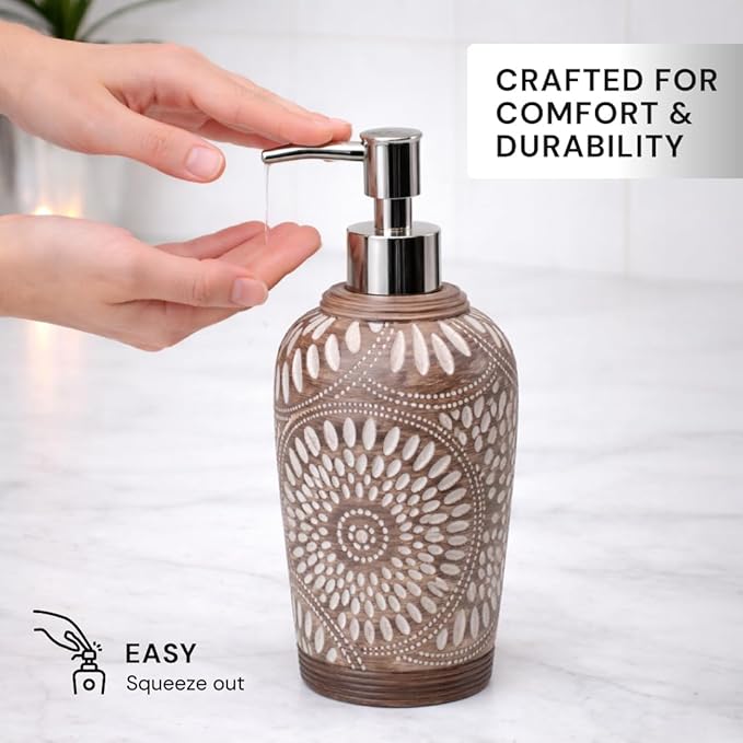 Decozen Bathroom Accessories 6Pcs Set, Soap Dispenser, Toothbrush Holders, Tumbler, Soap Dish & Cotton Swab Jar – Modern Bathroom Decor, Modern Farmhouse Decor, Countertop Accessories, Ciccone