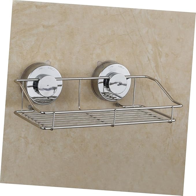 Cabilock Hanging Shelf for Bathroom Wall-Mounted Storage Rack Silver Organize Your Things No Adhesive