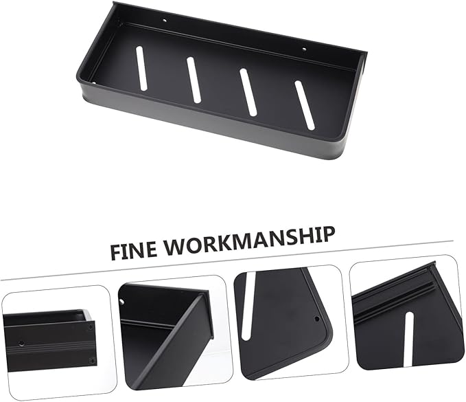 Wall Mounted Bathroom Storage Rack Nail-Free Aluminum Organizer Shelf for Toiletries Stylish Bathroom Shelf Easy Installation for Small Spaces