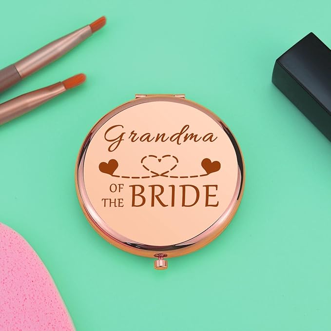 Grandma of The Bride Gifts Wedding Party Gifts Thank You Gift Compact Mirror for Grandmother Grandma Wedding Gift Folding Makeup Mirror for Nana Grammy Engagement Gifts for Her