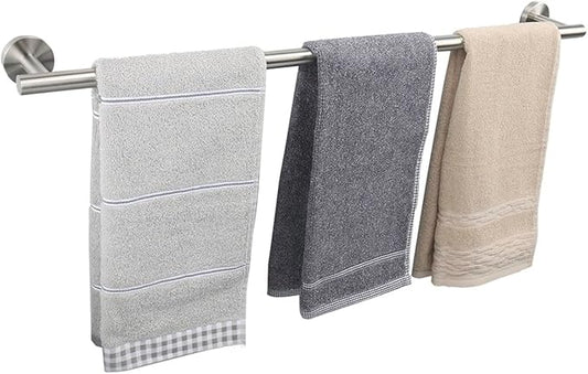 TocTen Bath Towel Bar - Thicken SUS304 Stainless Steel Bathroom Towel Holder, Towel Rod for Bathroom Heavy Duty Wall Mounted Towel Rack Hanger (30IN, Brushed Nickel)