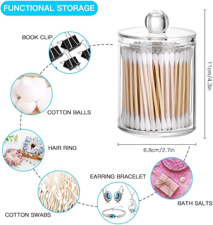 OTOSTAR Bathroom Accessory Set 8 Pcs Pink Bathroom Accessories Set Bathroom Set with Trash Can Soap Dispenser Toothbrush Holder Tumbler Soap Dish Toilet Brush Holder Qtip Holder (Pink)
