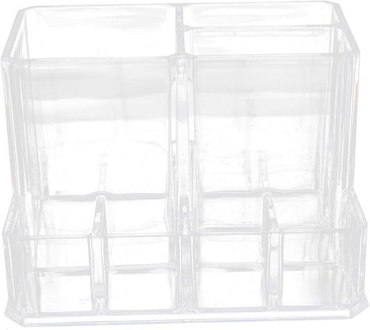 1pc Cosmetic Storage Box Vanity Brush Holder Plastic Storage Shelf Makeup Cosmetic Organizer Acrylic Cosmetic Organizer Acrylic Brush Holder Cosmetic Rack Desktop Student