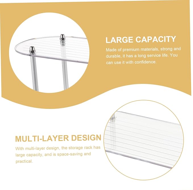 MAGICLULU Detachable Multi Display Rack Versatile Household Storage Shelf for Bathroom Kitchen Organization Simple Style Ornament Stand Space Saving Design