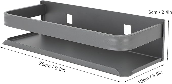 Ymiko Stainless Steel Wall Mounted Storage Shelf, Bathroom Rack, for Bathroom, Kitchen, Bedroom, Living Room (25cm)