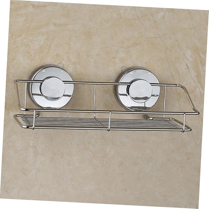Cabilock Hanging Shelf for Bathroom Wall-Mounted Storage Rack Silver Organize Your Things No Adhesive
