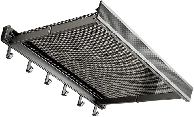 Foldable Wall Mounted Bathroom Shelf for Clothes and Towels Storage Aluminum Alloy Bathroom Storage Rack