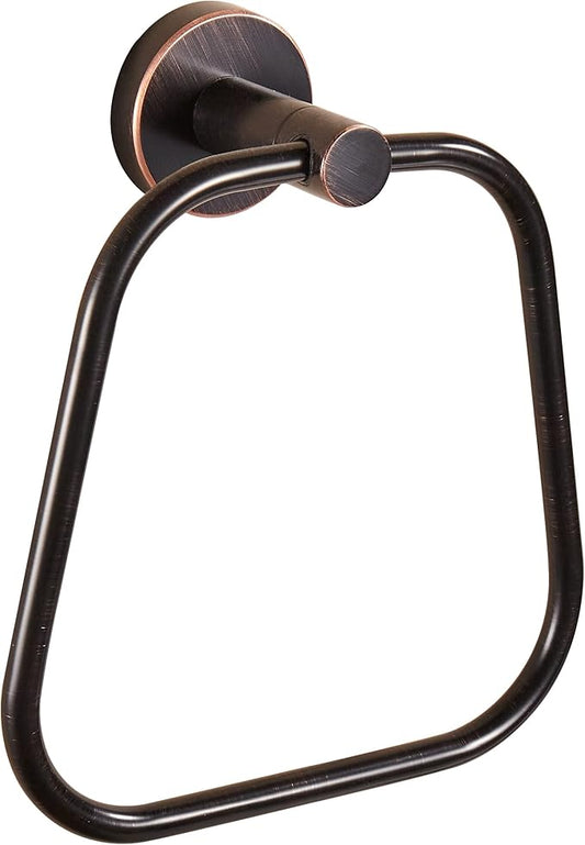 Bronze Hand Towel Holder, Bathroom Towel Ring Oil Rubbed, Bath Hand Towel Hangers Wall Mounted Farmhouse Rustic ORB Stainless Steel Trapezoid