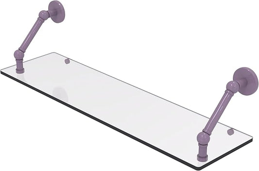 Allied Brass P1000-1-30-LVN Prestige Skyline Collection 30 Inch Floating Glass Shelf, Lavender