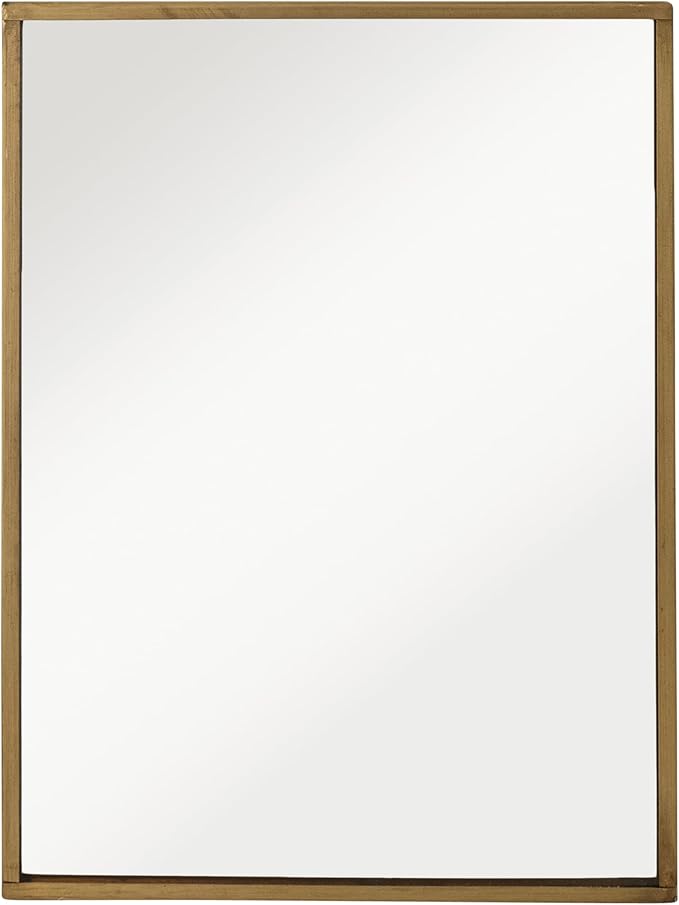 Creative Co-Op Rectangular Accent Standing Mirror, Brass