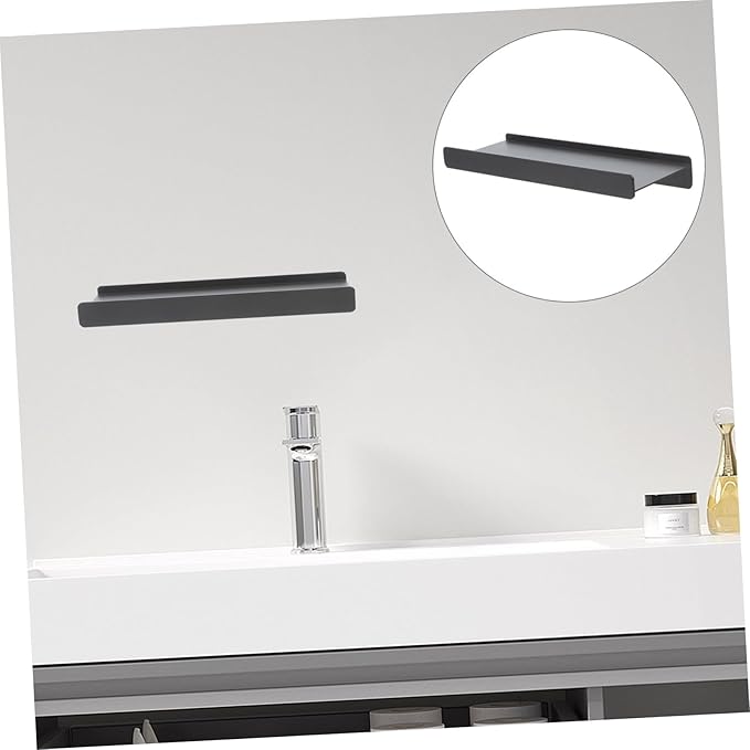 Aluminum Alloy Floating Shelf for Bathroom Storage Wall Mounted Decorative Organizer for Makeup Toiletries for Modern Spaces