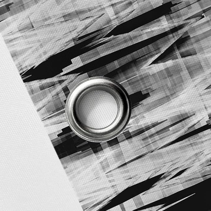 Black White Shower Curtain, Modern Abstract Pattern Machine Washable Home Bathroom Decorations, Wave Striped Wave Shower Curtain Set with Hooks Waterproof Fabric Bath Curtains Home Decor, 72X72IN