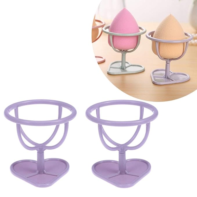 Beaupretty 2pcs Makeup Sponge Storage Shelf Powder Puff Holder Tool for Organizing Makeup Sponges and Chic Drying Rack for Dresser Display