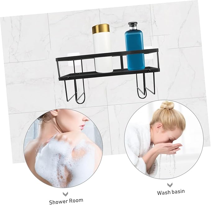 Single-Layer Toilet Rack Storage Tiers Bathroom Shelf Over for Toilet Shelves Carbon Steel Black