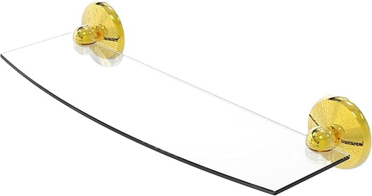 Allied Brass MC-33/18-PB Monte Carlo Collection 18 Inch Glass Shelf, Polished Brass