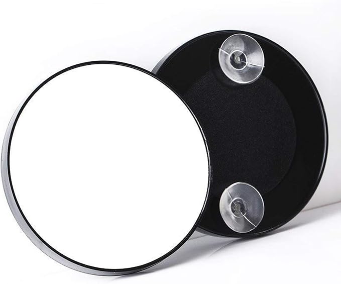 12X Magnifying Makeup Mirror with Suction Cups, Portable 6 Inch Travel Mirror for Makeup, Tweezing, and Skincare