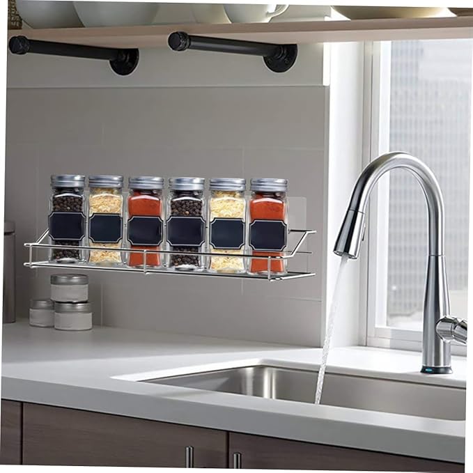 Punch Storage Rack Double Stainless Steel Organizing Shelf for Bathroom Kitchen Easy to Clean Convenient Wall Mounted Storage