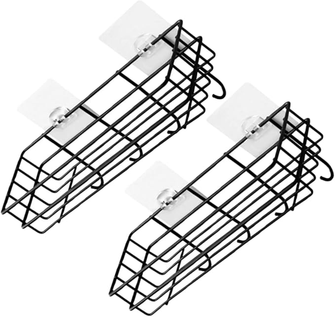 Luxshiny 2pcs Bathroom Shelves Organizer over The Door Organizer Storage Rack Hooks Wall Hanging Shelf