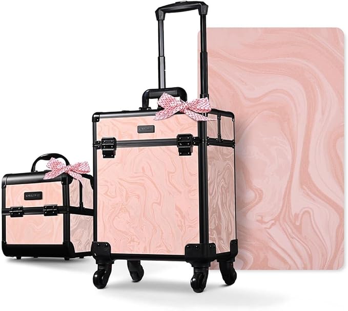 BYOOTIQUE 2-Piece Makeup Train Case Cosmetic Organizer Kit CB Dusk Artists