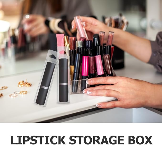 Beavorty 25pcs Clear Lip Balm Holder Empty Lipstick Boxes for Lip Gloss Spacious Reusable Storage for Cash and Crafts Organizing Your Beauty Products