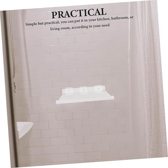 IMIKEYA Acrylic Wall-Mounted Storage Shelf for Bathroom and Kitchen Clear Rack Small Easy Installation Sturdy and Reusable Organization