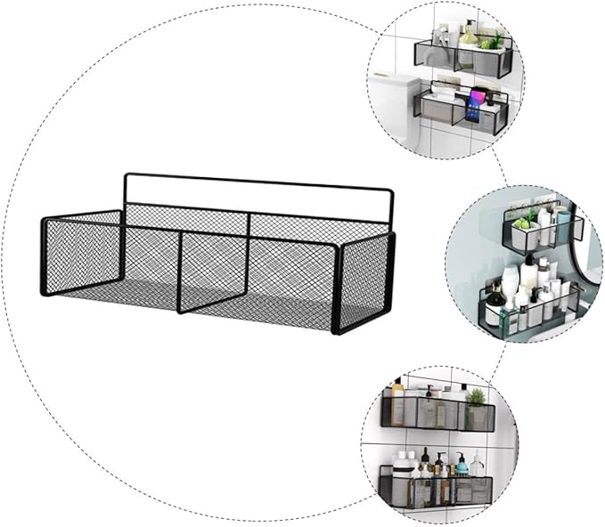 Holibanna 1set Door Organizer Wall Storage Rack Bathroom Shelves Toiletries Storage Rack Sturdy Shelf