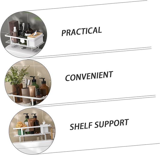 Ciieeo Bathroom Organizer Shelf Carbon Steel Multi-use Storage Rack Over The Toilet Organizer Easy Install Bathroom Shelving