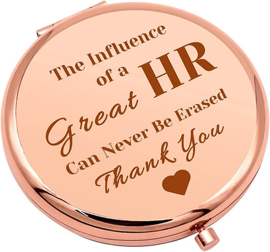 HR Appreciation Gifts HR Gift for Women Compact Makeup Mirror Human Resources Presents Ideas Human Resources Director Present Thank You Folding Makeup Mirror for Manager Coworker Birthday Retirement