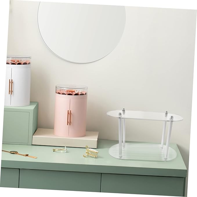 Bathroom Makeup Rack Toiletries Organizer Countertop Vanity Storage Dresser Shelf Bathroom Storage
