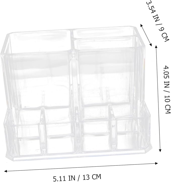 1pc Cosmetic Storage Box Vanity Brush Holder Plastic Storage Shelf Makeup Cosmetic Organizer Acrylic Cosmetic Organizer Acrylic Brush Holder Cosmetic Rack Desktop Student