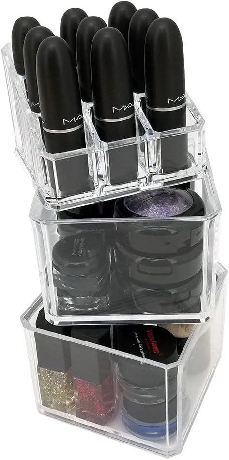 OnDisplay Harley 3 Tier Stacking Cosmetic/Jewelry Organizer Trays
