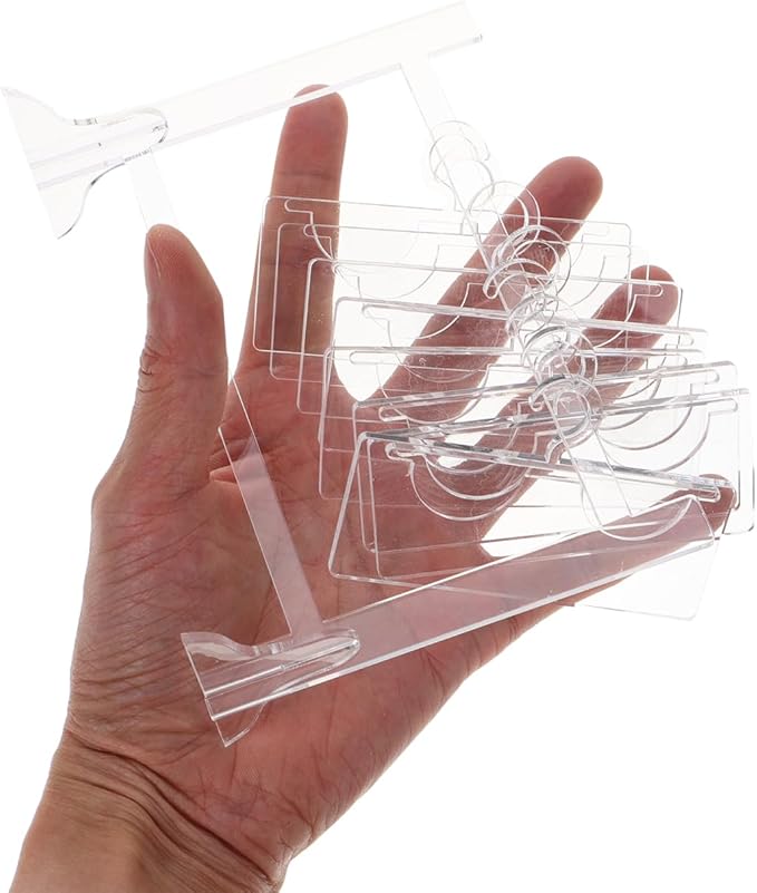 Acrylic Lash Storage Organizer Transparent Eyelash Display Rack Hanger Shape Compact Portable Lash Holder for False and Grafted Lashes Travel and Home Use