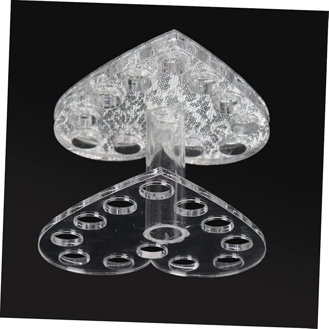 1pc Cosmetic Brush Holder Manicure Pen Holder Paint Brush Display Stand Makeup Pen Stand Makeup Brush Rack Nail Pen Stand Gold Pen Holder Stand for Nail Pen Nail Brush Heart-shaped