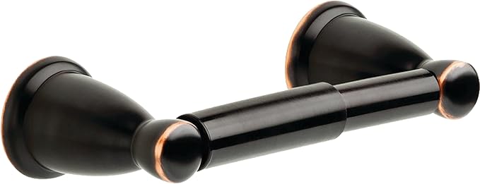 Franklin Brass Kinla (1-Pack) Toilet Paper Holder Oil Rubbed Bronze Tissue Roll Holder for Bathroom Organization and Storage Spring-Loaded Toilet Tissue Holder Wall Bathroom Accessories KIN50-OB1
