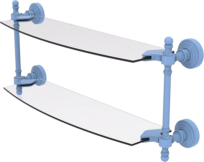 Retro Wave Collection Two Tiered Glass Shelf