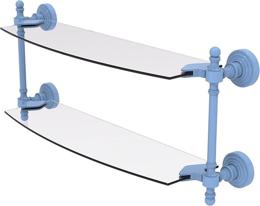 Retro Wave Collection Two Tiered Glass Shelf