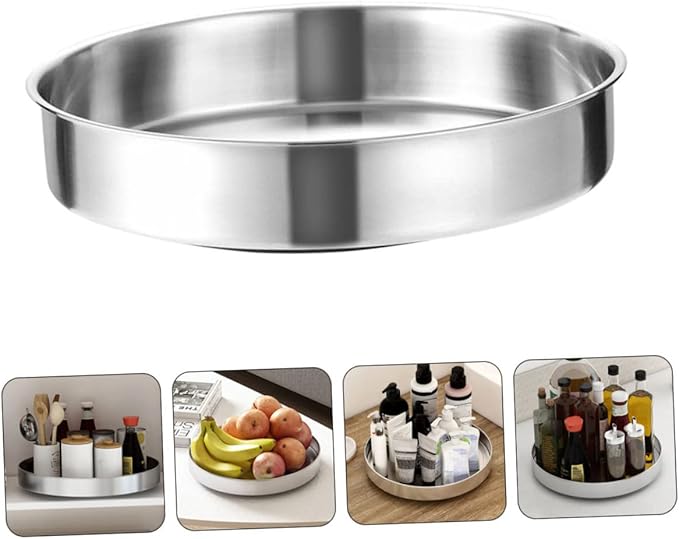Glass Shelf for Bathroom ，Glass Aluminum，Rotating Storage Rack Kitchen Decor Accessories Spice Tray