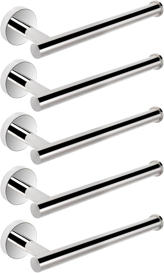NearMoon Hand Towel Holder/Towel Ring, Thicken Stainless Steel Hand Towel Bar for Bathroom, Rustproof Wall Mounted Towel Rack, Contemporary Style Bath Accessories, 9 Inch (5 Pack, Chrome Finish)