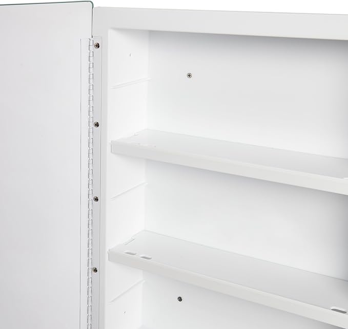 IDYLLOR Plastic Medicine Mirror Cabinet for Bathroom 16 x 20 inch, Surface and Recessed Mount