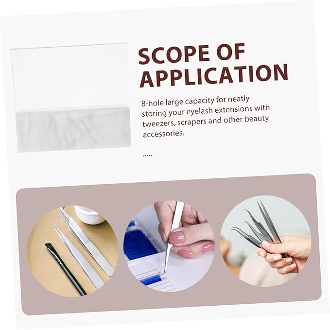 Tweezers Holder for Display Compartment Makeup Tweezers Stand Space-saving Organizer for Beauty Salons Home Use Easy to Clean Transparent Design