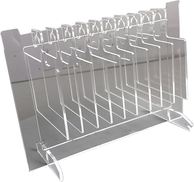 Hapivida Nail Art Display, Acrylic Hanging Transparent Nail Hanger Display Board Nail Sample Organizer Stand with 10pcs Hanger