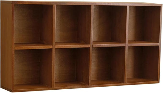 Wooden Display Shelf for Wall Display Case 8 Grids Wall Mounted Home Decoration Shelf for Bathroom Indoor